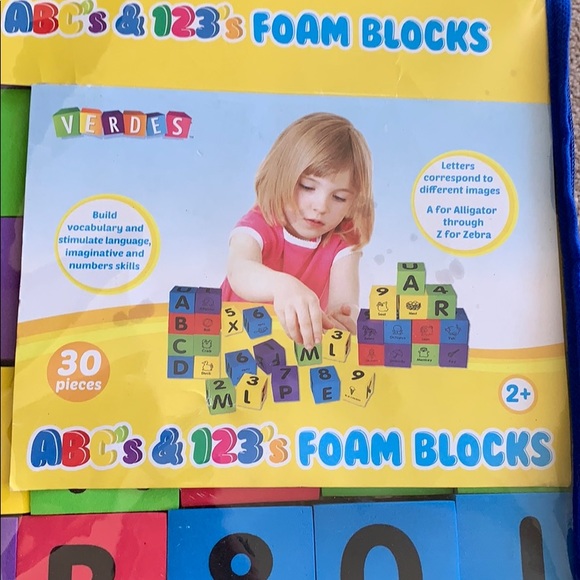 verdes Toys Verdes Abcs 23s Foam Blocks 3 Pieces Poshmark